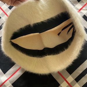 high quality fur beret cap