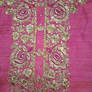 Pink Silk Blend Kurta Material