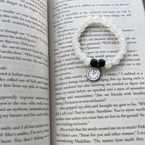 Clock Charm Black And White Bracelet For Bestfrien