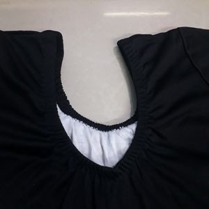 Black Swimsuit With Sleeves N Shorts