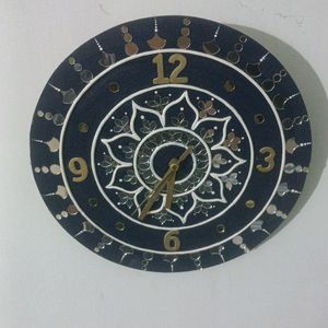 Handmade Lippan Art Wall Clock