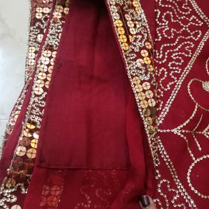 Designer Wedding Saree With Stitched Blouse