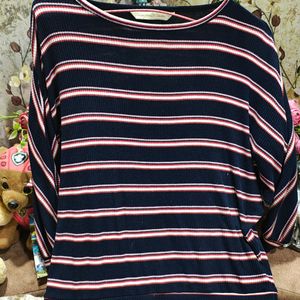 Women Striped Baggy Top