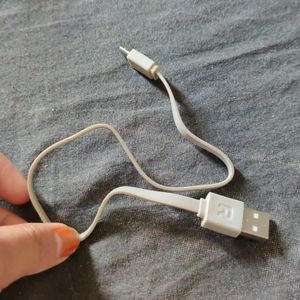 2 Data And Charging Cables(1 White Big+Grey Small)