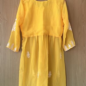 Yellow Transparent Kurti