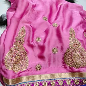 New Saree With Blouse Stitched