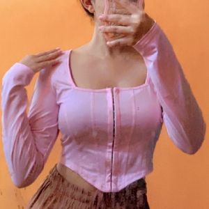 Imported Pink Corset Top