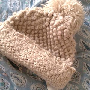 Beige Woollen Cap