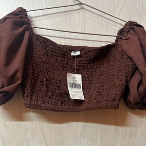 Cute Brown Crop Top