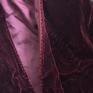 Maroon Velvet Dress