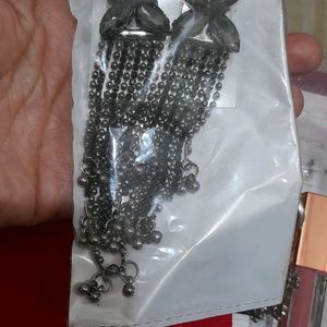 Earrings Black Long