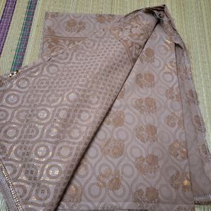 Pleasant Light Coffee Shade Saree With Chamki Work