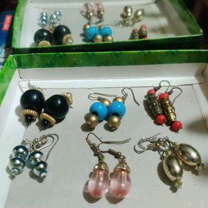 Fashion Handmade Beads Earrings Pack Of 5