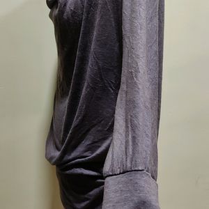 Grey Cowl Neck Tshirt Size XL