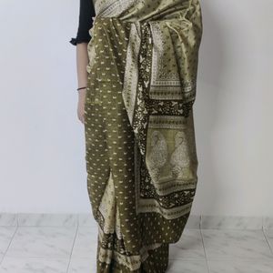 Mehandi Silk Saree