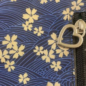 Navy Blue Floral Hand Purse