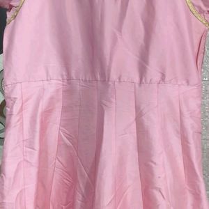 Pink A-line Kurta With Dupatta And Legging