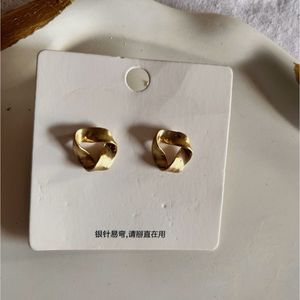 Twisted Golden Trendy Stud