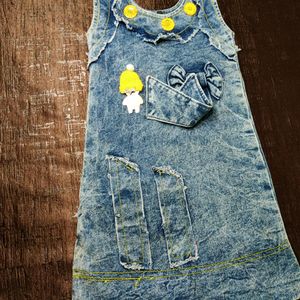 Denim Dress For Baby Girl