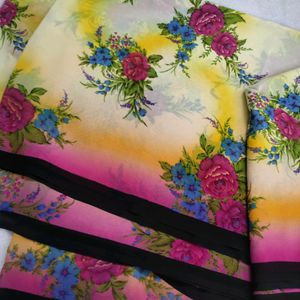 MultiColour Printed Saree