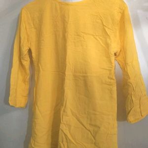 Short Yellow Kurti