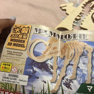 3D Wooden Model Mammoth