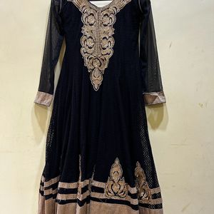 Black Colour Anarkali Suit Set Size M