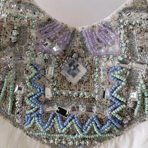 Forever New Aesthetic Beaded Embellished Top