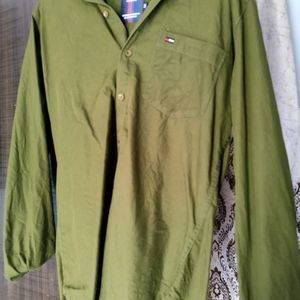 olive green shirt