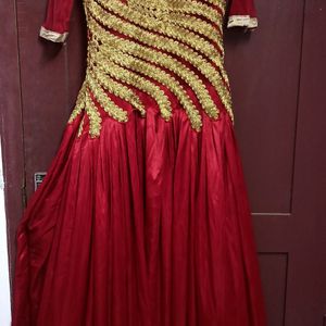 Party Wear Red Gown