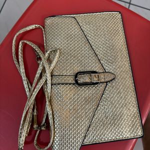 Women Golden  Clutch