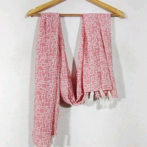 Pink Printed Stole (Women)