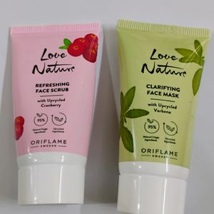 LOVE NATURE REFRESHING FACE SCRUB AND MASK