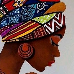 African Acrylic Artwork Painting