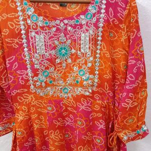 Ishin Brand Multicolored Anarkali Kurti