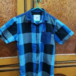 Blue Colored Check Shirt