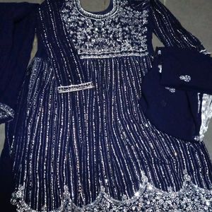 Bridal  Wear Blue Dress