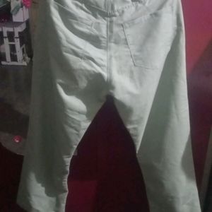 Cute Light Green Straight Jeans