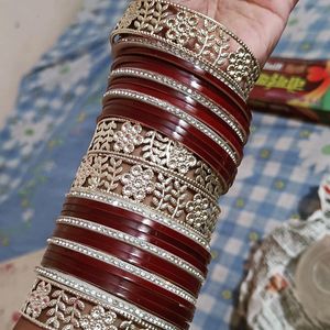 Maroon Colour Bridal Chuda