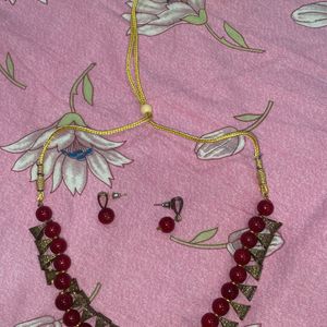 Aesthetic Red Diamonds Jewellery Set