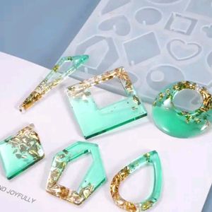 Mould eyerring Double shaded trendy design Resin