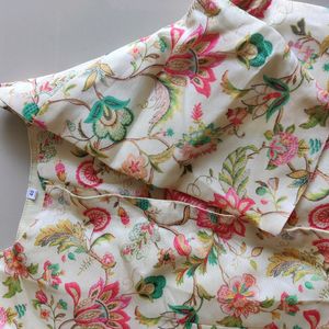 Cream With Floral Print Ready Made Blouse