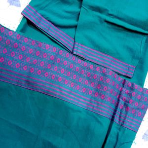 AVAASA Embroided A Line Madarian Neck Kurta