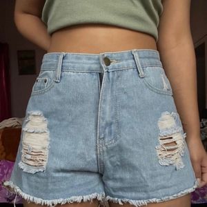 Denim Shorts By Shein