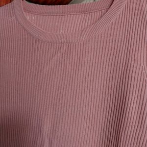 Nude Pink Ribbed TOP. ( NEW )