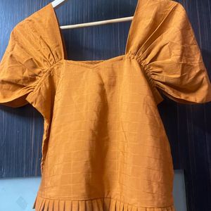 Trending L Size Beautiful Crop Top Orange Rust