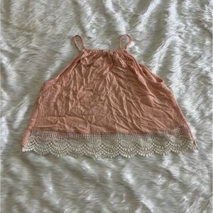 Peach Off Shoulder  Crop Top