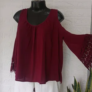 Imported Cotton Cold Shoulder Top