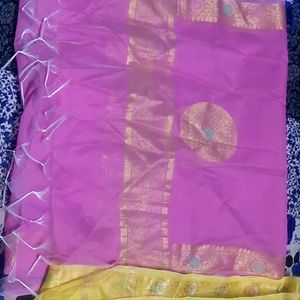 Combo Two Banarsi Dupatta  Pink And Lemmon Yellow