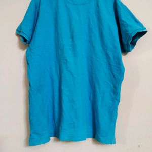 Red Tape Blue Tshirt With Collar(Men's)